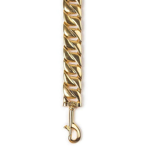 Almandine Kilo Cuban Link pet leash with durable chain design, suitable for dogs, featuring a sturdy clasp for secure attachment.