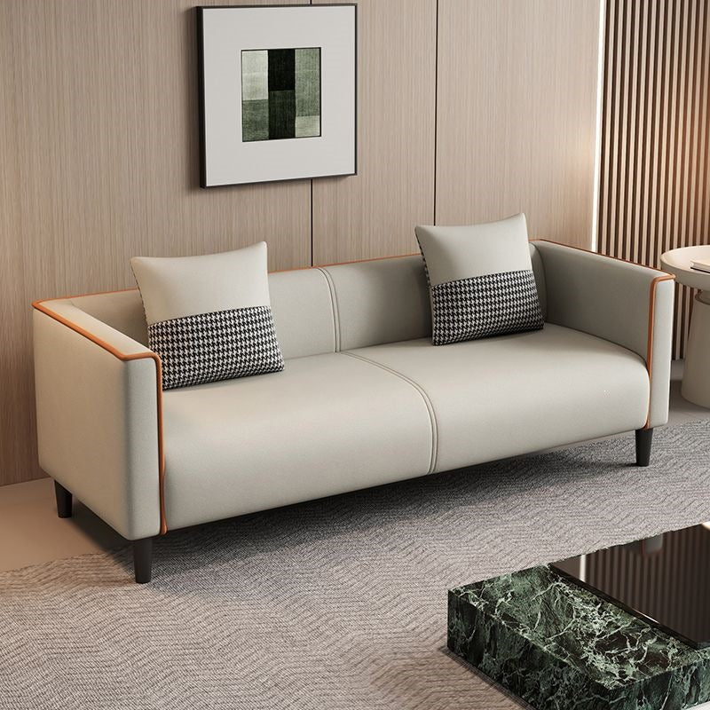 New living room sofa, minimalist modern tech fabric sofa, beauty salon rental small unit cat paw leather sofa