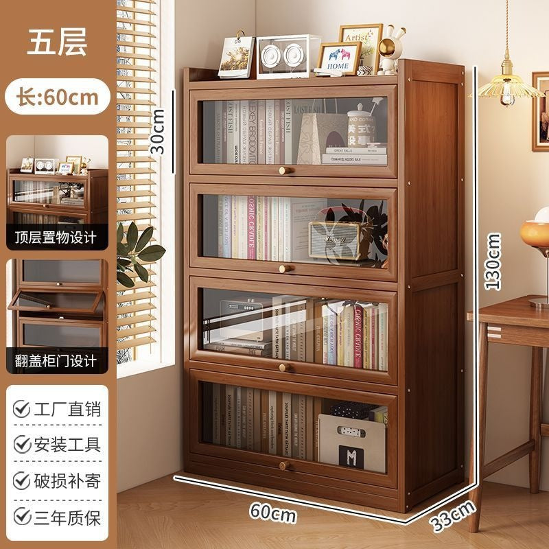 Nanzhu Bookshelf, Floor-standing Storage Rack, Bookcase, Home Living Room Simple Student Storage Cabinet, Storage Cabinet