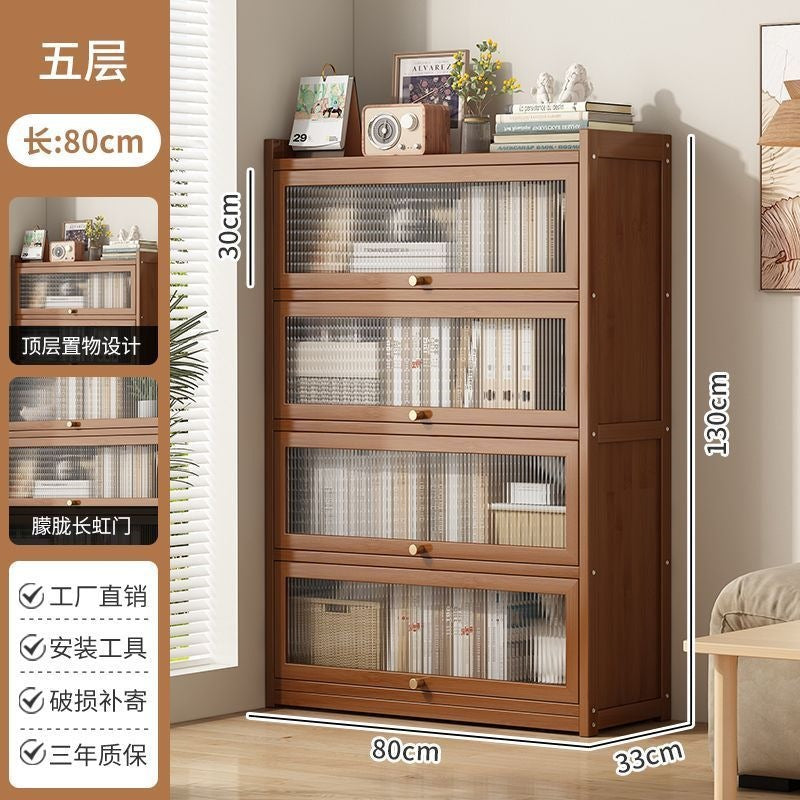 Nanzhu Bookshelf, Floor-standing Storage Rack, Bookcase, Home Living Room Simple Student Storage Cabinet, Storage Cabinet