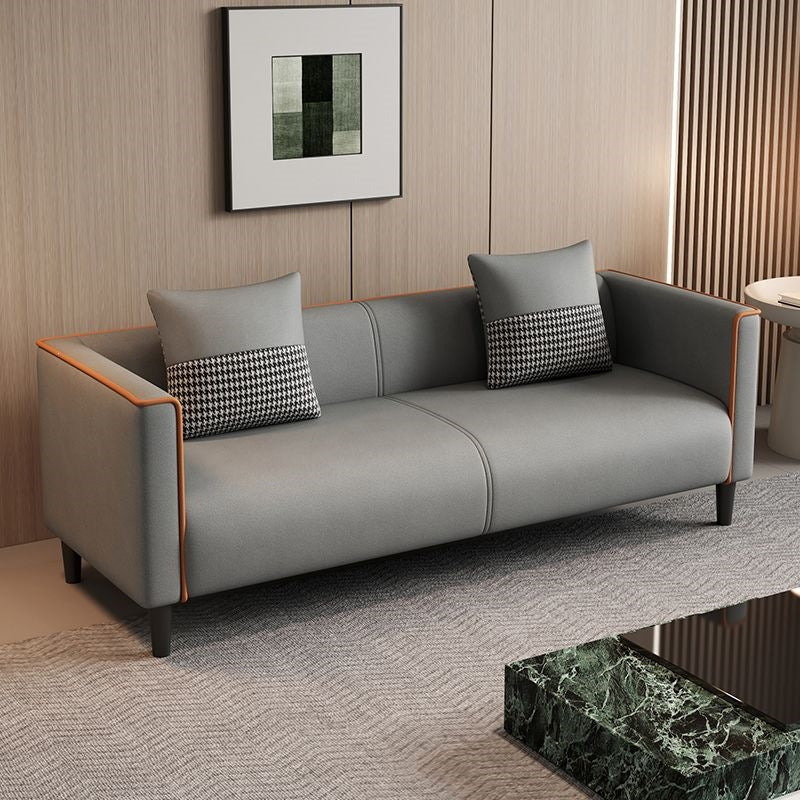 New living room sofa, minimalist modern tech fabric sofa, beauty salon rental small unit cat paw leather sofa