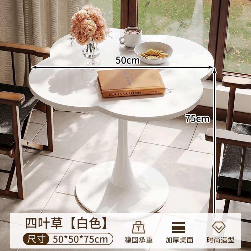 Light luxury modern negotiation table and chair combination, café, milk tea shop, reception round table, home internet-famous minimalist dining table