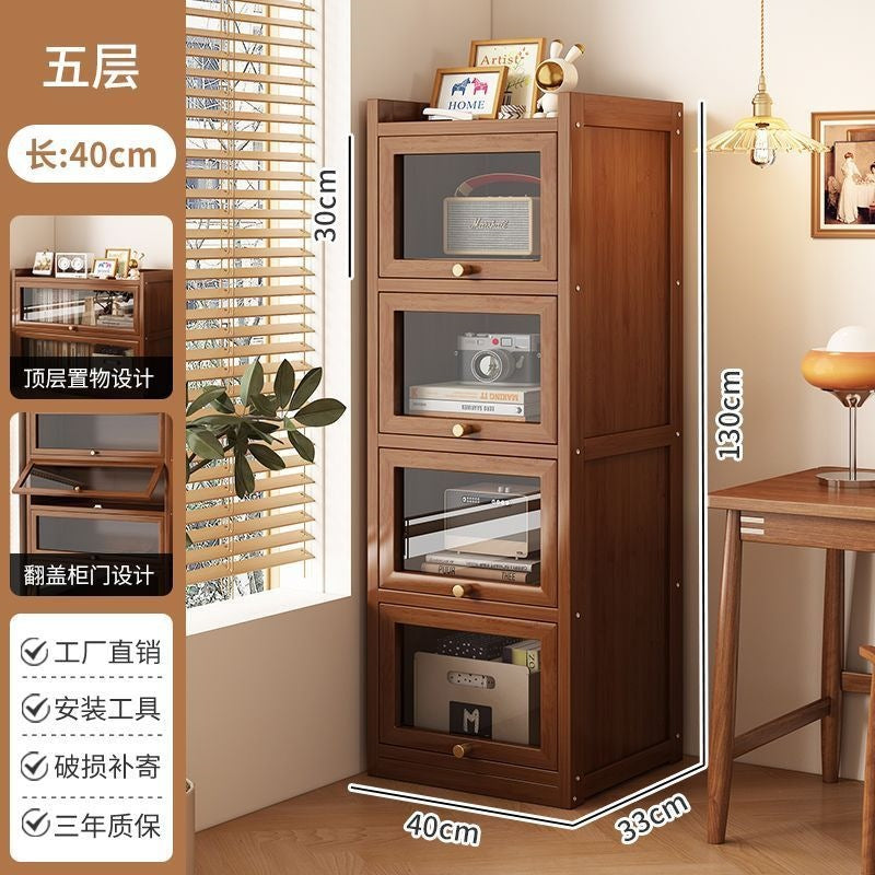 Nanzhu Bookshelf, Floor-standing Storage Rack, Bookcase, Home Living Room Simple Student Storage Cabinet, Storage Cabinet