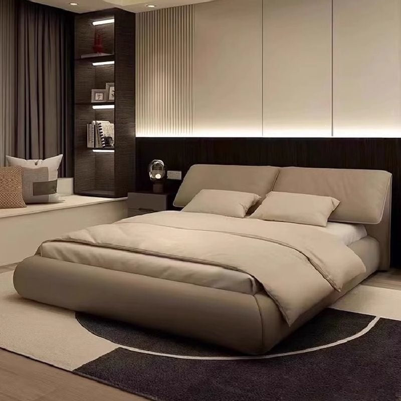 Italian minimalist baxter ear bed light luxury modern minimalist double master bedroom wedding bed large bed ins