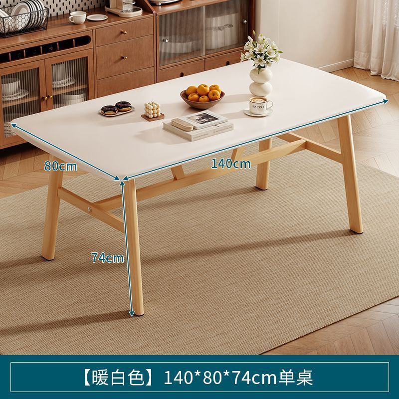 Dining table and chair combination, small apartment, household rectangular table and chairs, commercial breakfast shop dining table and chairs, fast food restaurant, iron horn chair