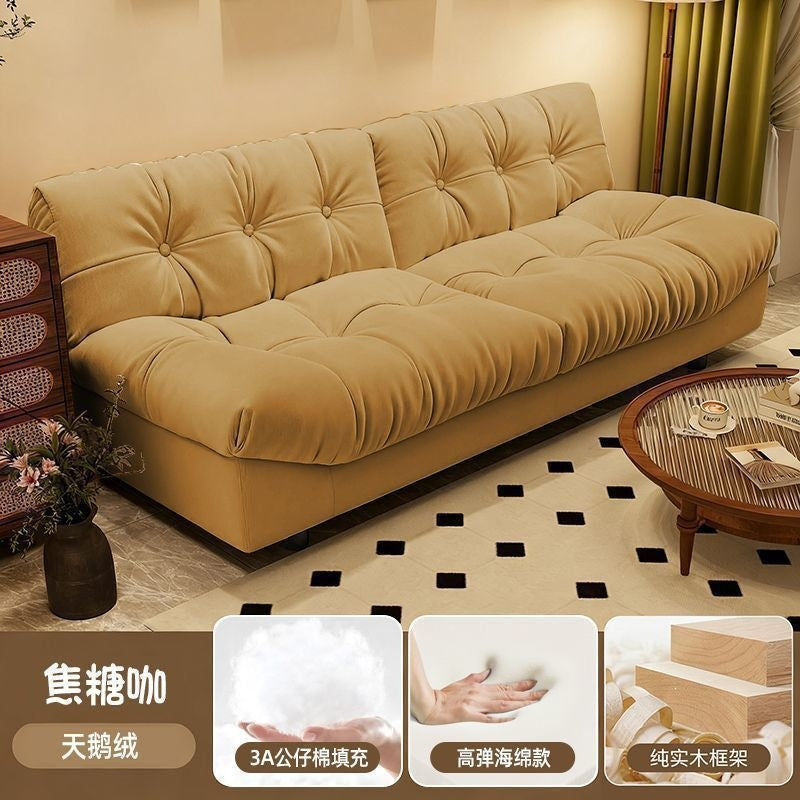 Yunduo sofa small apartment for home use, two-person internet-famous fully renovated rental apartment, straight row 2026 fabric sofa living room