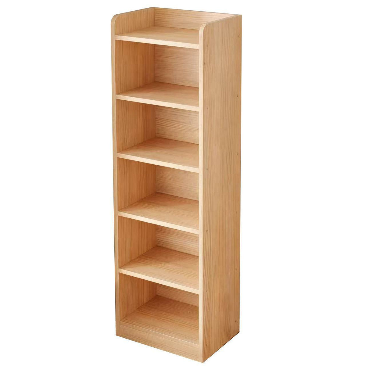 Floor-standing storage rack, simple wooden bookcase, multi-story bedroom and living room storage cabinet for home use, wall-mounted integrated storage cabinet