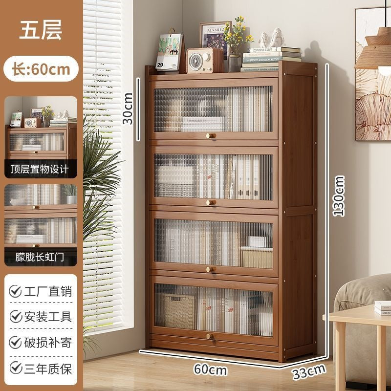 Nanzhu Bookshelf, Floor-standing Storage Rack, Bookcase, Home Living Room Simple Student Storage Cabinet, Storage Cabinet