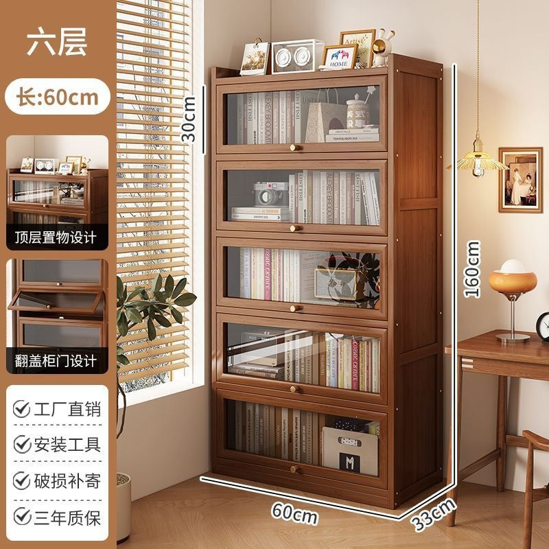 Nanzhu Bookshelf, Floor-standing Storage Rack, Bookcase, Home Living Room Simple Student Storage Cabinet, Storage Cabinet