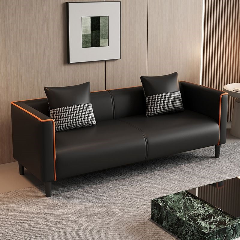 New living room sofa, minimalist modern tech fabric sofa, beauty salon rental small unit cat paw leather sofa