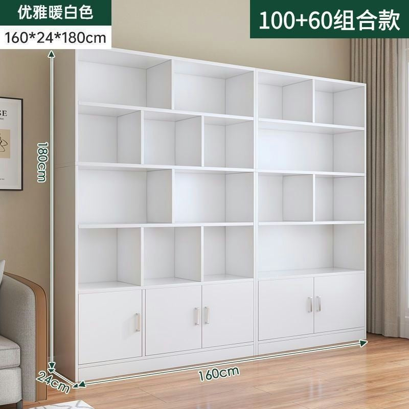 Home floor-standing bookshelf living room storage open storage cabinet office document freely combined cubital cabinet