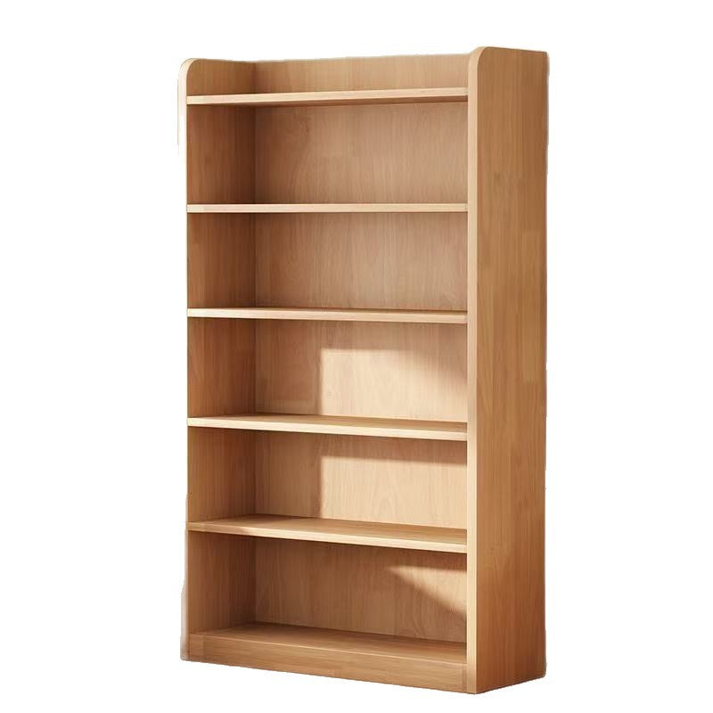 Solid wood bookshelves, integrated against the wall, floor shelves, household children&