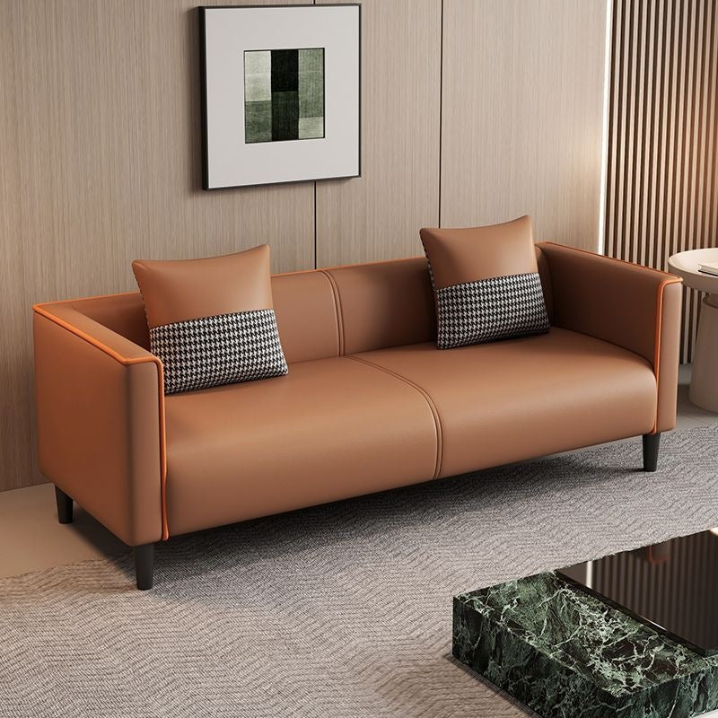 New living room sofa, minimalist modern tech fabric sofa, beauty salon rental small unit cat paw leather sofa