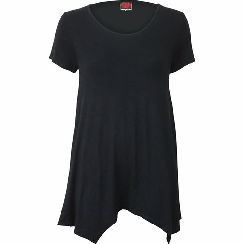 Black Jasper urban fashion smock tunic casual top, loose-fit T-shirt with relaxed style and soft fabric, worn as a versatile casual shirt.