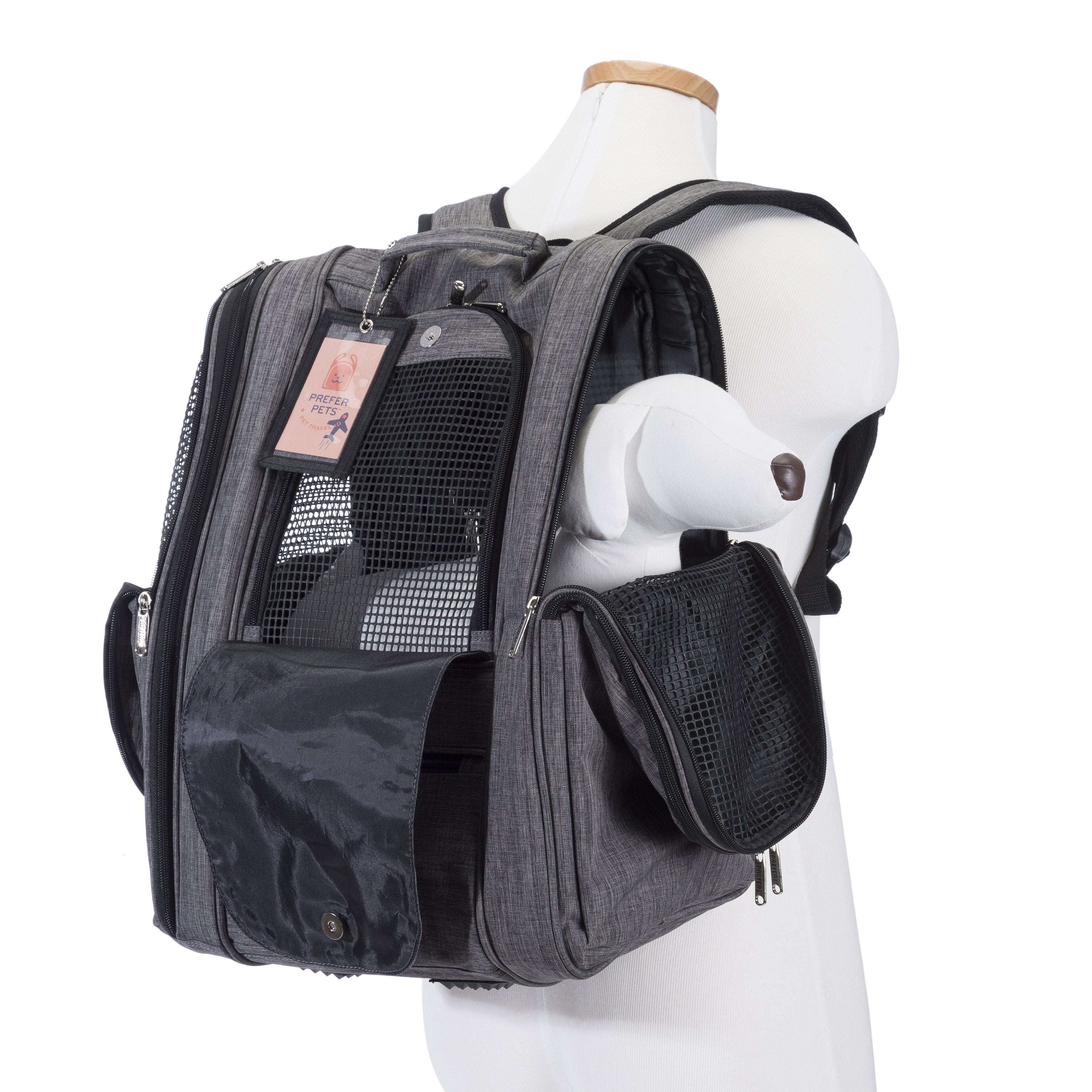 Pink Coconut 368 Adventure™ pet carrier backpack with ventilation and adjustable straps, designed for comfortable pet travel.