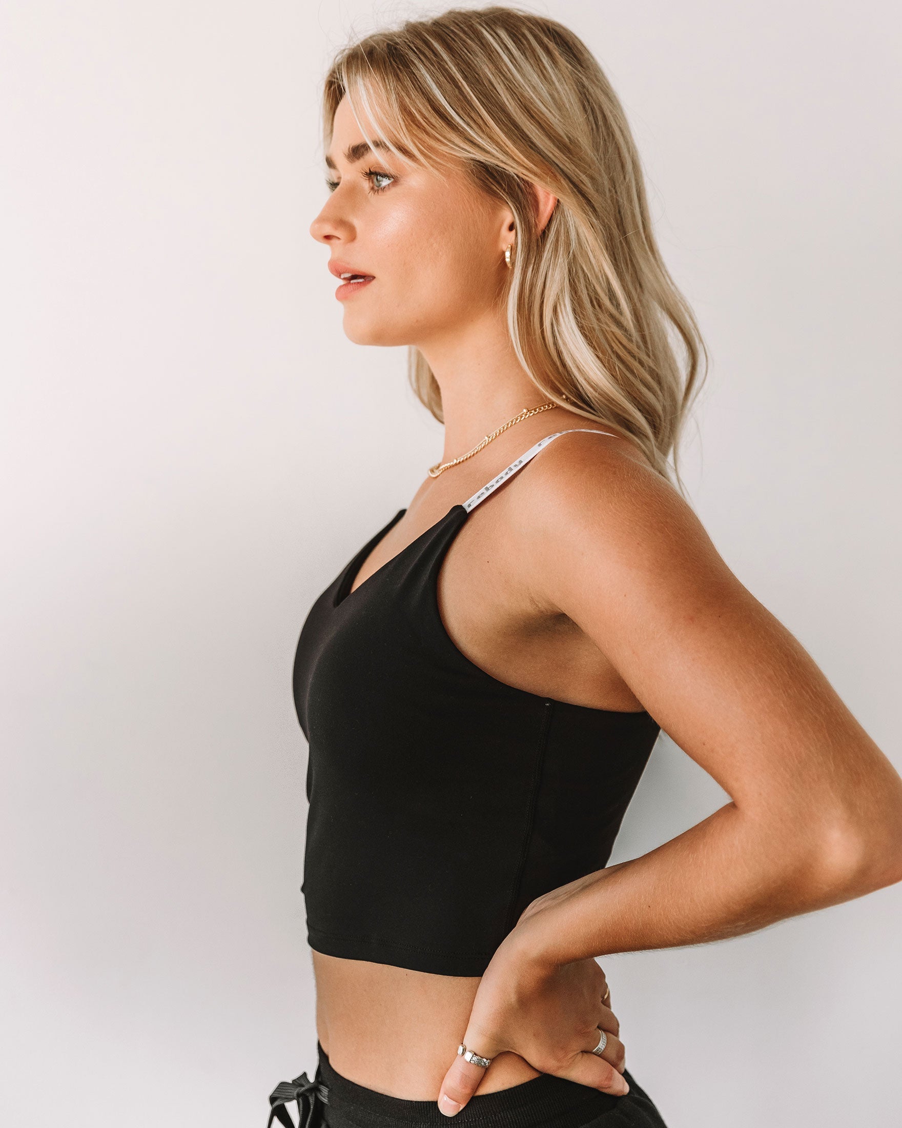 Black Maia Longline Bra by Lemon Molly, women&