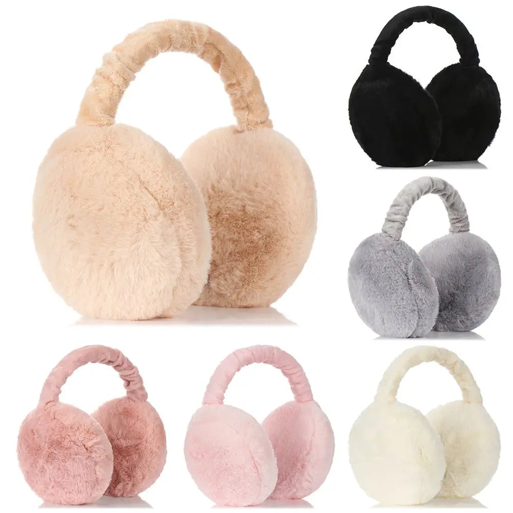 Maroon Asteria plush solid color earmuffs for women and men, cozy winter hat and ear warmer, stylish and warm for autumn and winter.