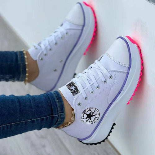 Silver Juneberry flat lace-up sneakers with patterned canvas, casual sport shoes featuring white soles and stylish design.