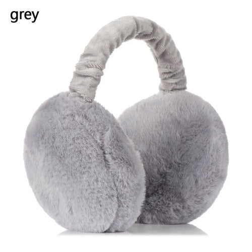 Maroon Asteria plush winter earmuffs for women and men, solid color ear warmers perfect for autumn and winter weather.