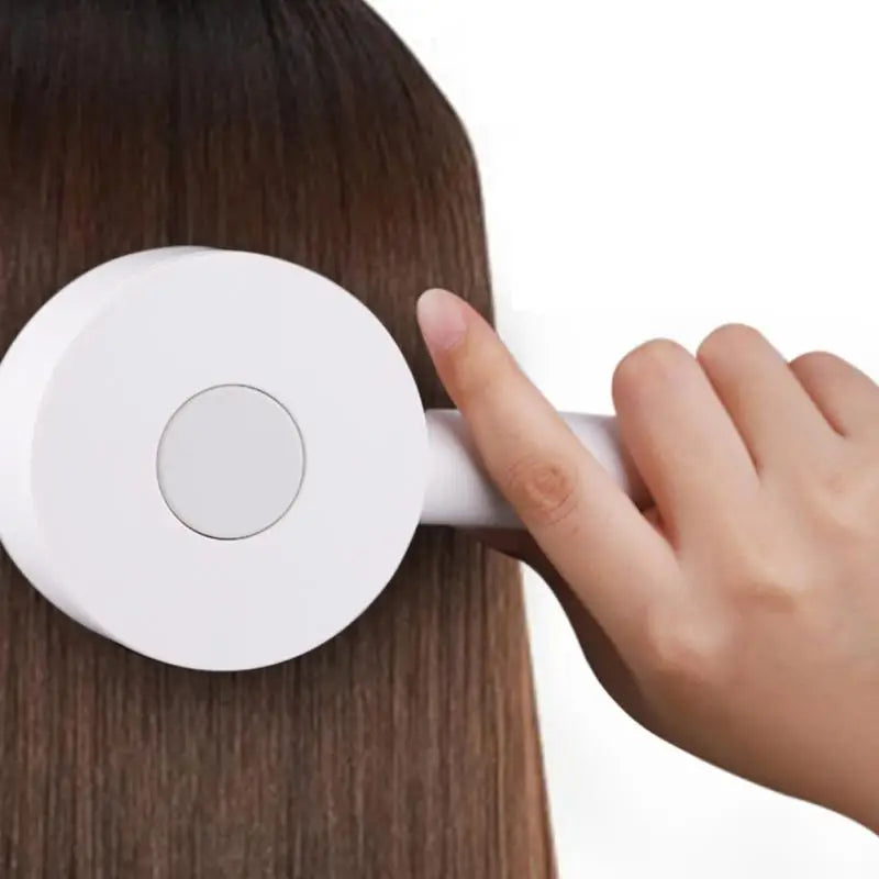 White Eucalyptus self-cleaning hair brush for women, featuring scalp massage and hair loss key cleaning, designed for pet and human hair care