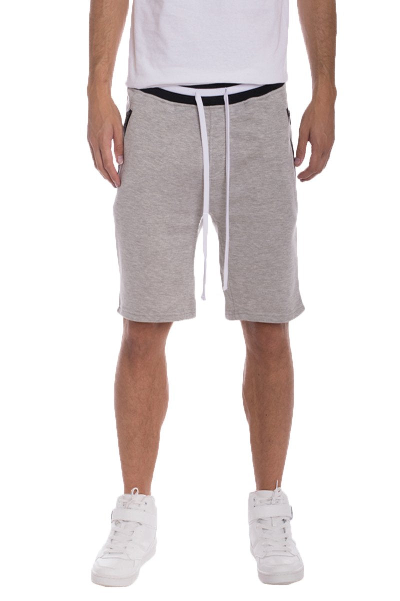 Grey Lime Milo Brandon French Terry Shorts with elastic waistband and relaxed fit, perfect for casual wear.