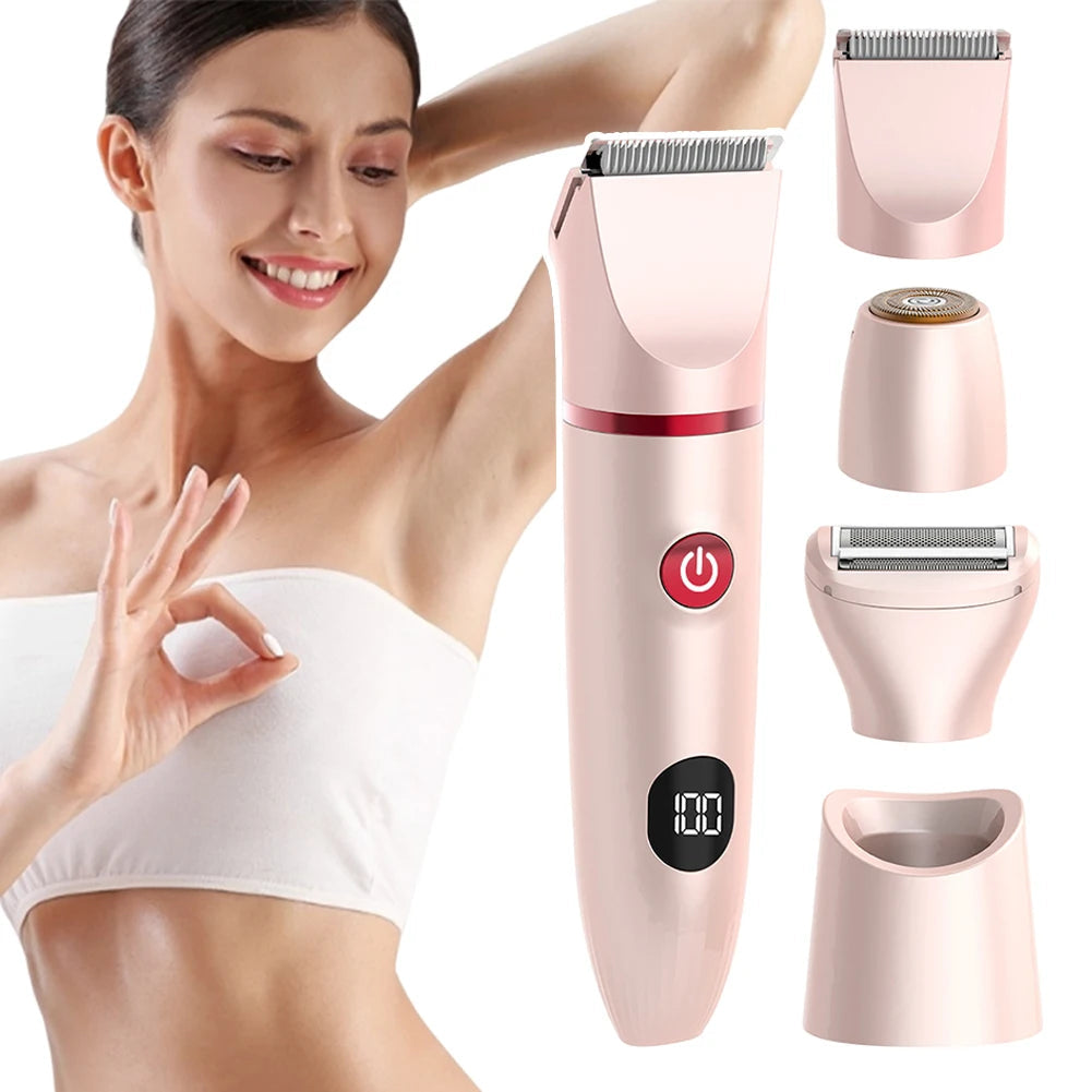 Wireless women epilator and hair shaver by Maroon Asteria, compact 3-in-1 electric hair removal and grooming device.