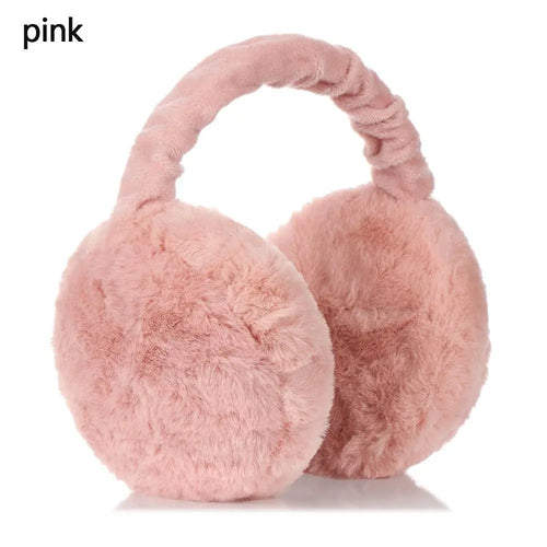 Maroon Asteria plush solid color autumn winter earmuffs for women and men, ear warmer hats for cold weather, cozy and stylish.