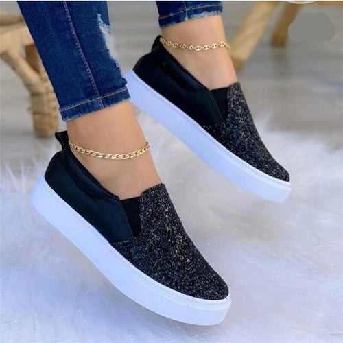 Red Iphigenia crystal flats for women, gold, black, and rose gold moccasin loafers with decorative crystals, stylish and comfortable.