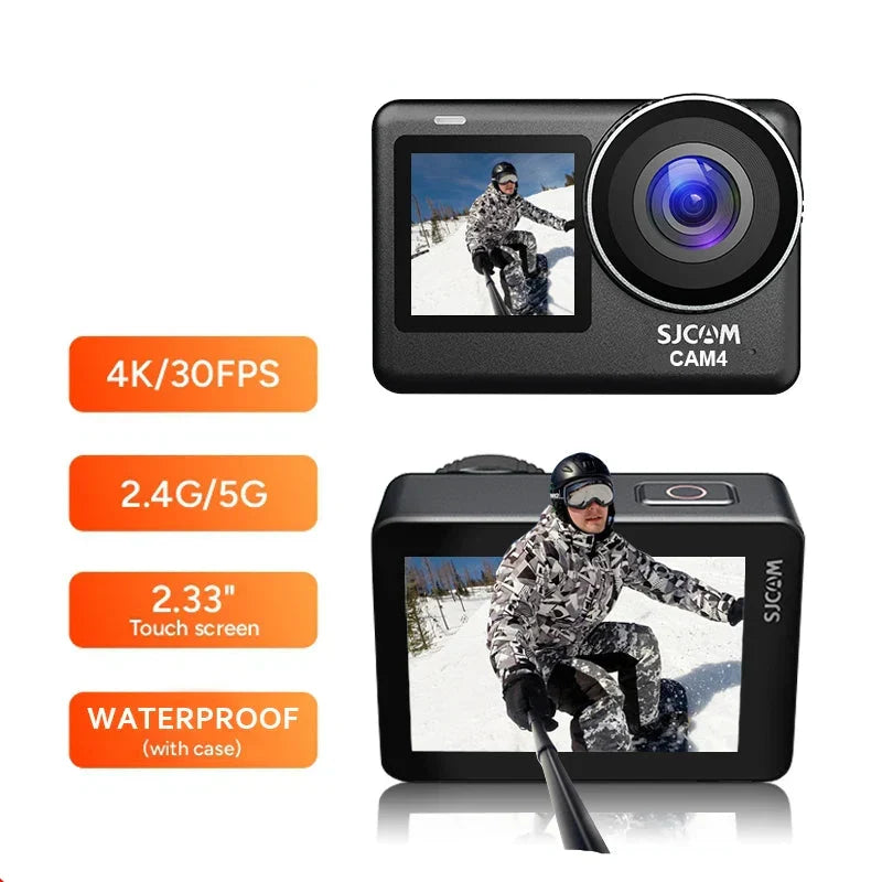 4K Action Camera with Active HDR, 5G Wi-Fi & 30M Housing