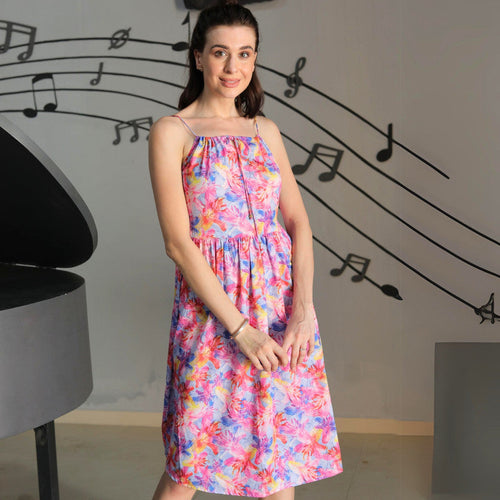 Jade Poppy short dress with a stylish, trendy design, featuring a fitted bodice and lightweight fabric, perfect for casual wear.