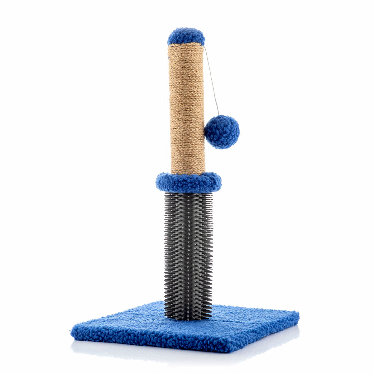 InnovaGoods Bigbuy cat scratching and massage post with a hanging ball for pet entertainment and grooming.