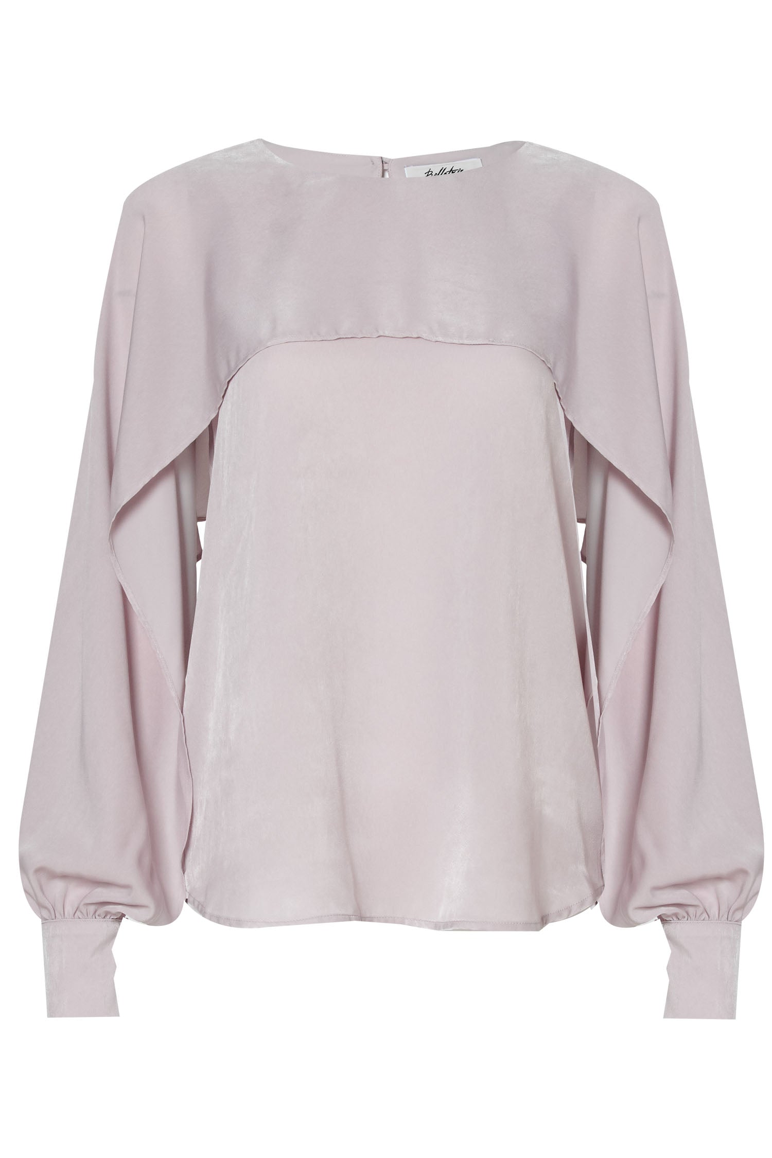 Pink chiffon long open sleeve blouse by Lemon Hera, stylish top with flowy fabric and elegant design.
