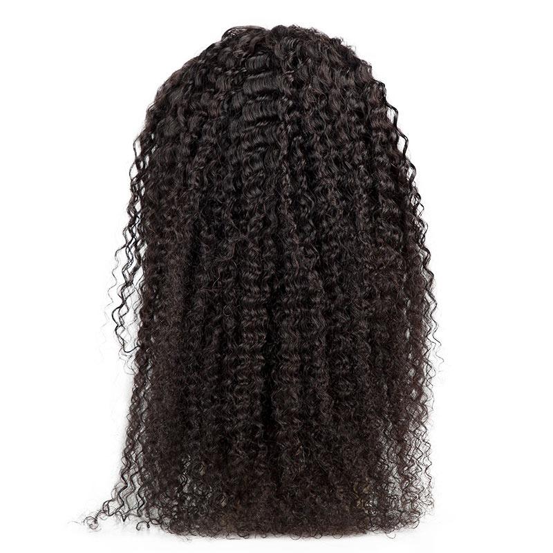 Brazilian 13x4 kinky curly lace front human hair wig by Cerise Alfie, showcasing natural curly hair with lace front detail.