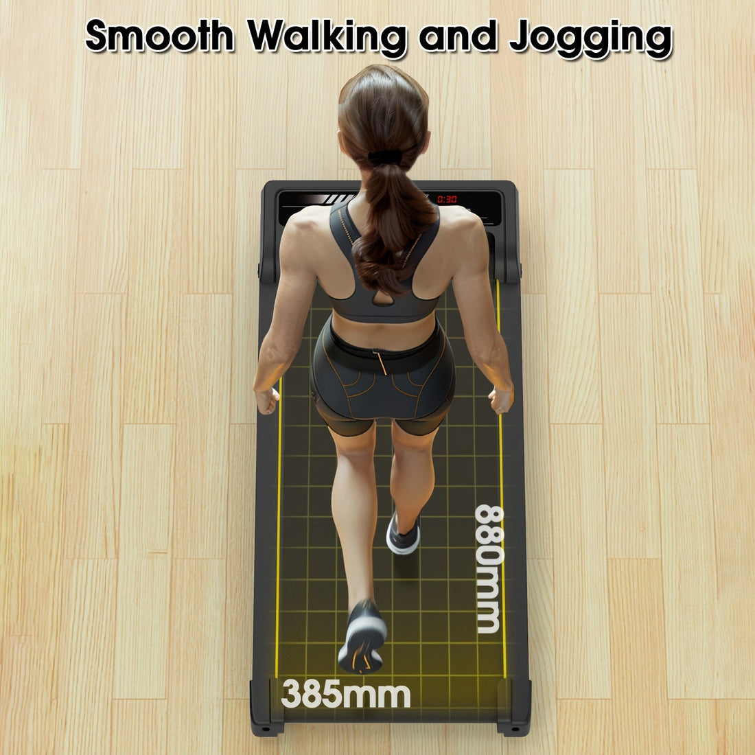NNETM Under Desk Walking Pad - Home Gym Office Fitness Equipment(Black)