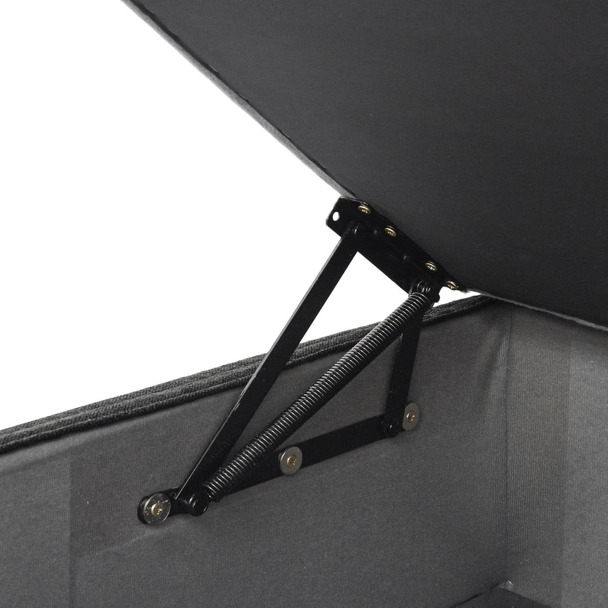Black Storage Ottoman With Removable Cushion Covers
