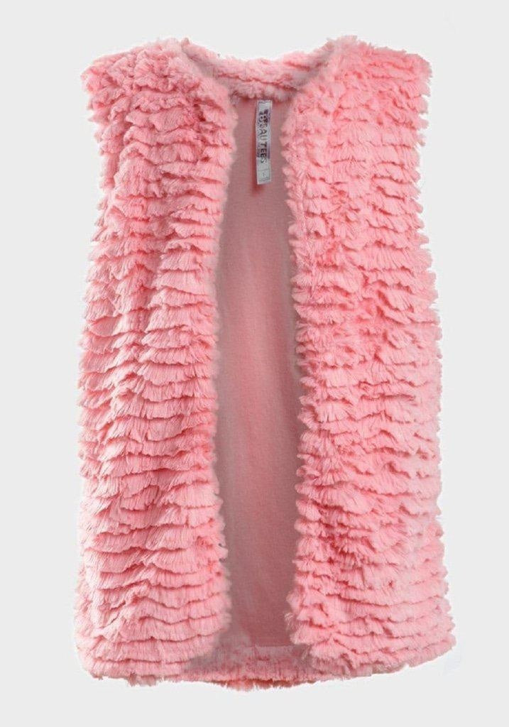 Pink faux fur girls&