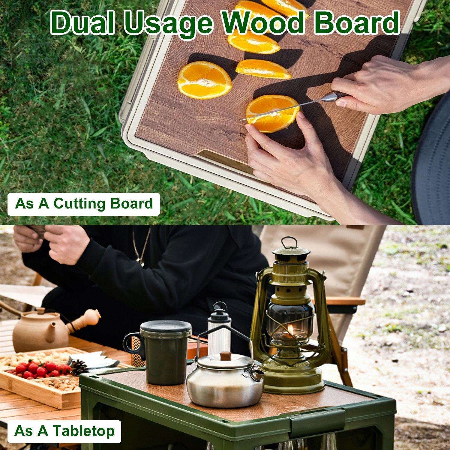 Pear Daisy foldable storage bin for camping, collapsible and stackable organizer box for home and outdoor use.