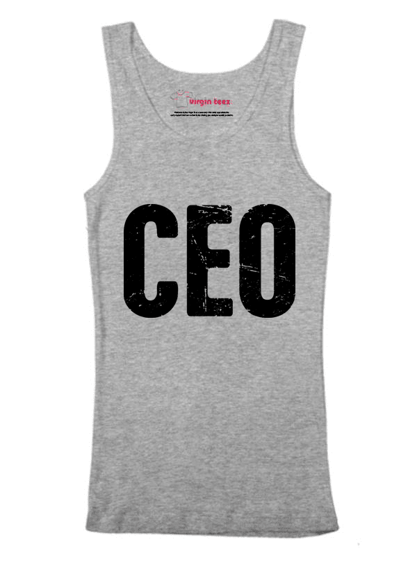 Scorpius CEO Tank Top, a stylish sleeveless top with a fitted design, shown in black fabric on a plain background.
