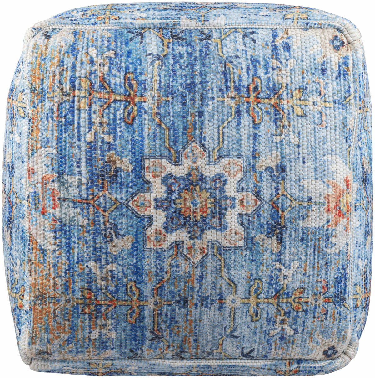 Cuddington Sky Blue Woven Pouf