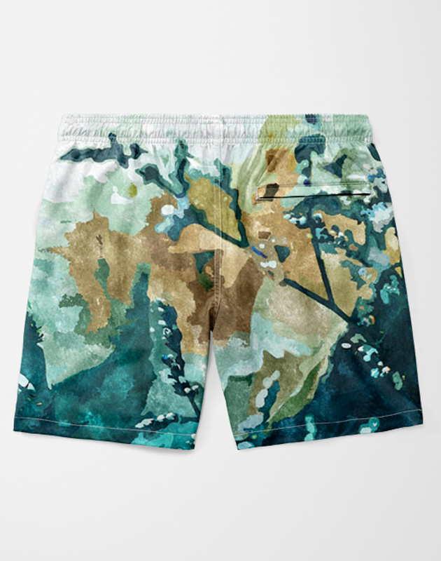 Dark floral shorts by Sky Felix featuring a stylish design, perfect for casual wear and summer outings.