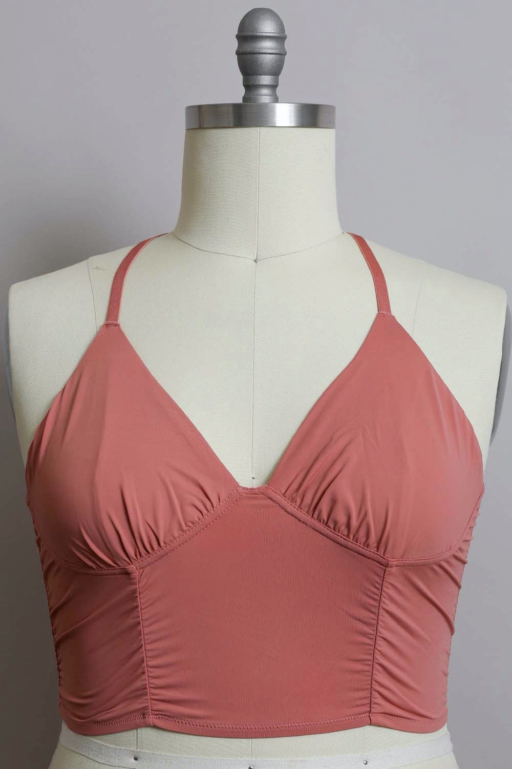 Plus size ruched bralette tank top by Periwinkle Aether featuring a comfortable fit and ruched detailing in a casual style.