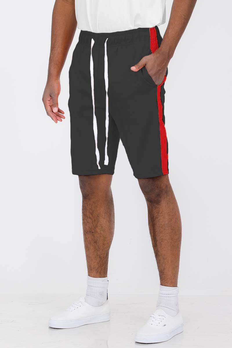 Lime Milo single stripe shorts SP0330 in navy and white, casual shorts with a single stripe detail, perfect for summer wear.