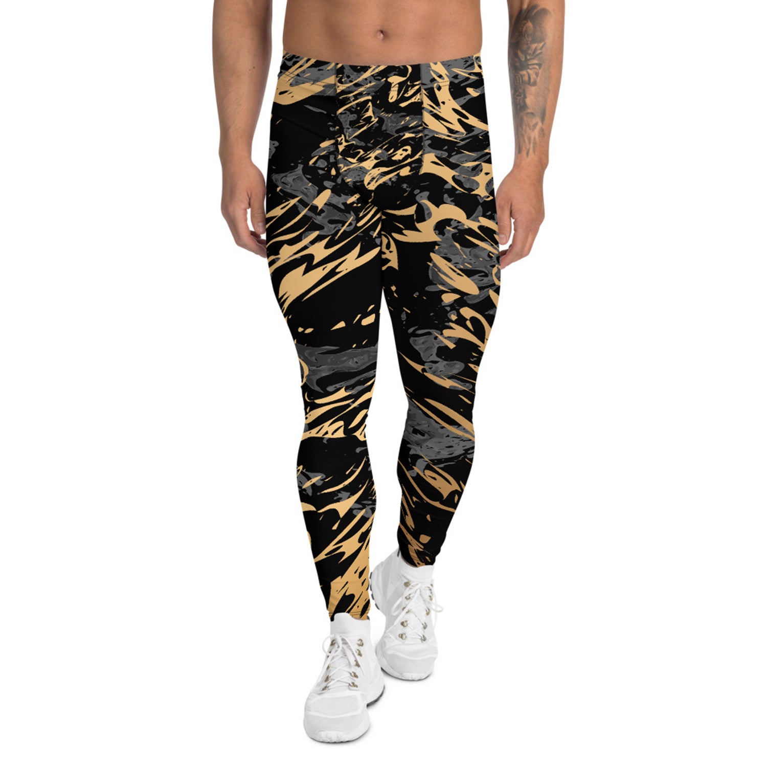 Black marble with gold splash men&