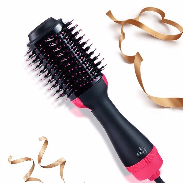 Lilac Milo hot air brush styler and volumizer with a sleek handle and brush head, designed for hair straightening and styling.