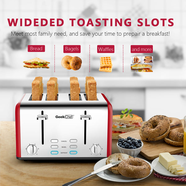 Teal Simba stainless steel kitchen toaster with dual control panel and bread baking slots, modern and sleek appliance design