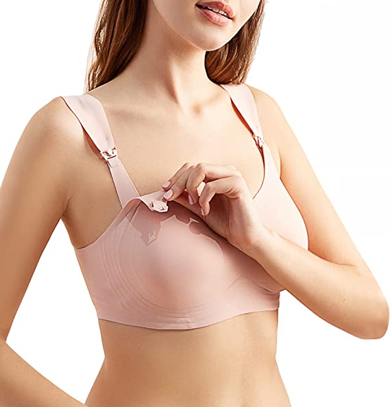 Maroon Chronos nursing and maternity bra in soft fabric, designed for comfort and support for new mothers.
