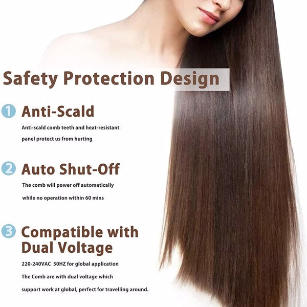Teal Simba ionic ceramic hair straightener brush with hot comb design for smooth, straight hair styling.