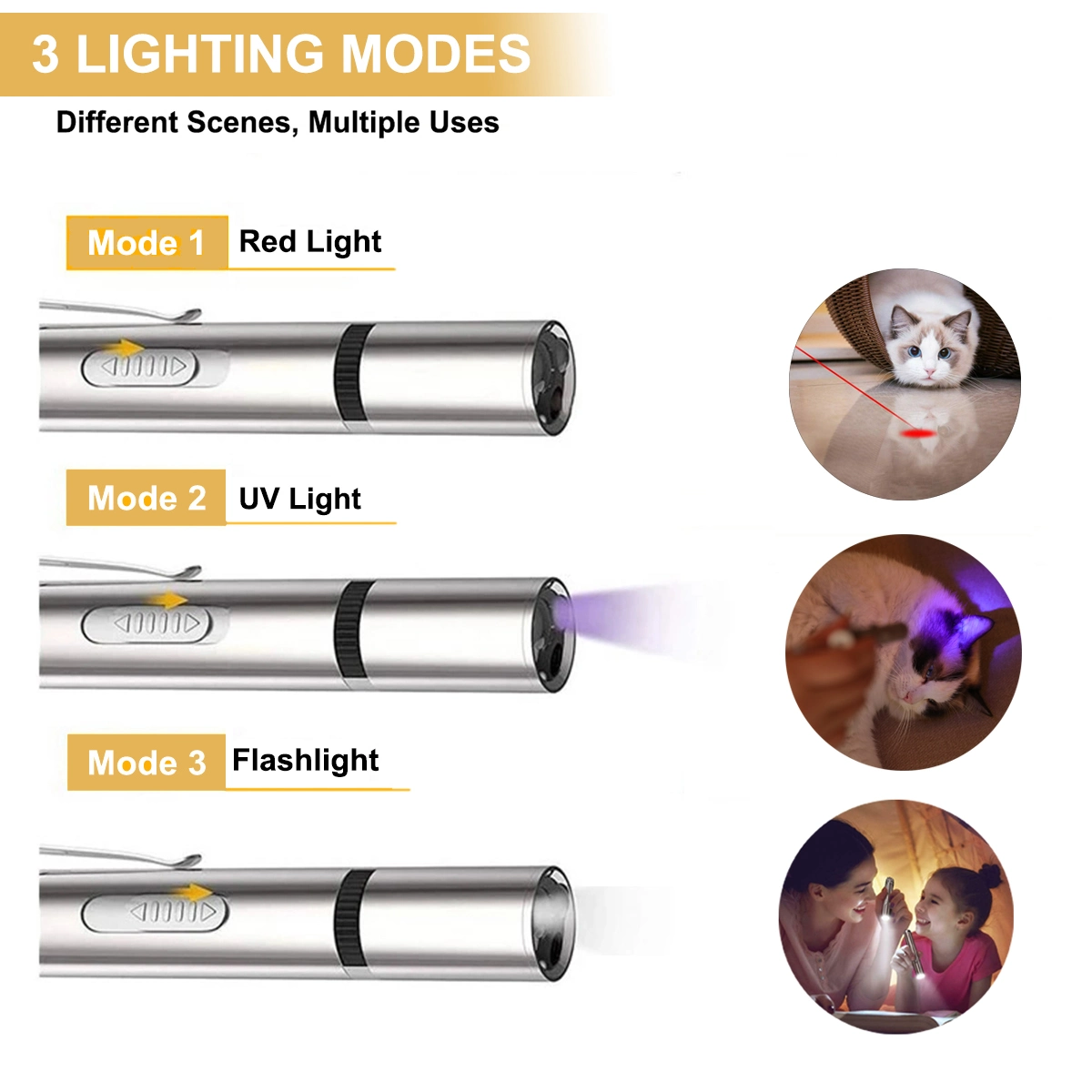 Lilac Milo LED cat toy pointer for pet training and exercise, featuring a bright LED light and interactive design for cats.