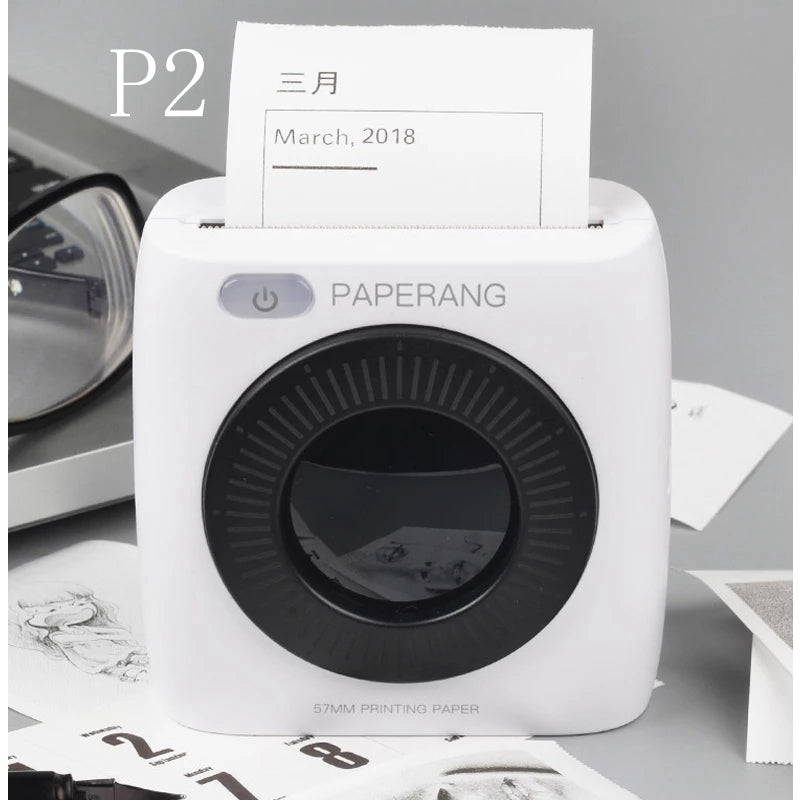 Teal Simba PAPERANG P2 P1 portable Bluetooth printer with compact design and black finish, ideal for on-the-go printing.