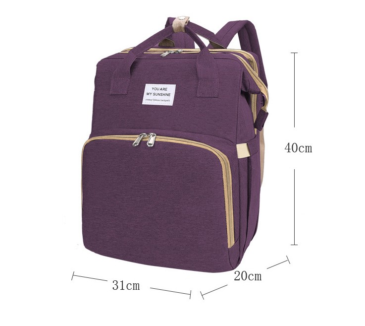 Carmine Juneberry ALLFASHION™ FoldAway BabyNest Backpack in black with adjustable straps and compact foldable design.
